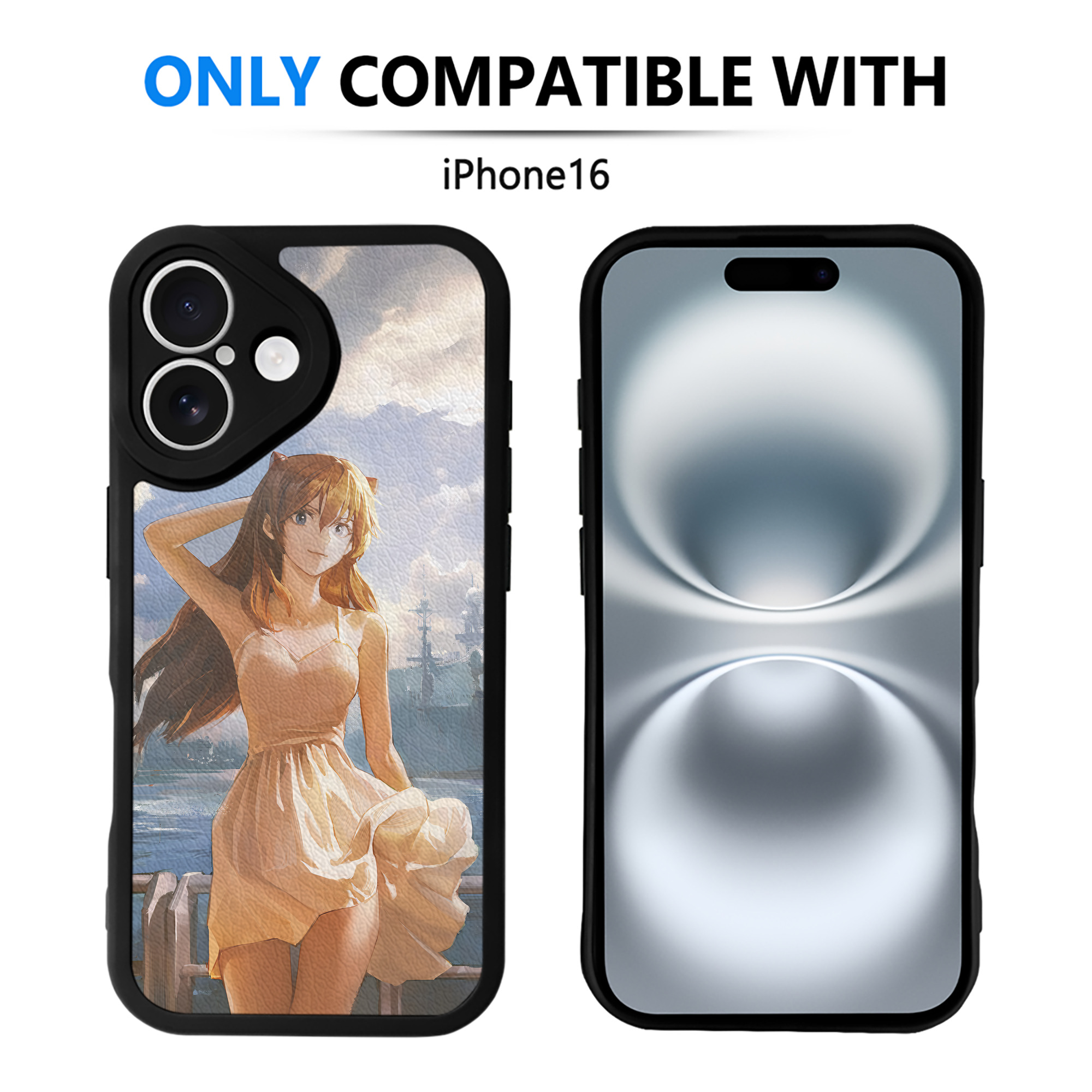 （画像用） EVA 新世紀エヴァンゲリオン 【iPhone 16シリーズ対応】シリコンスマホケース（レザー調） 材質：シリコン